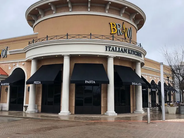 Bravo Italian Kitchen awnings at the entrance