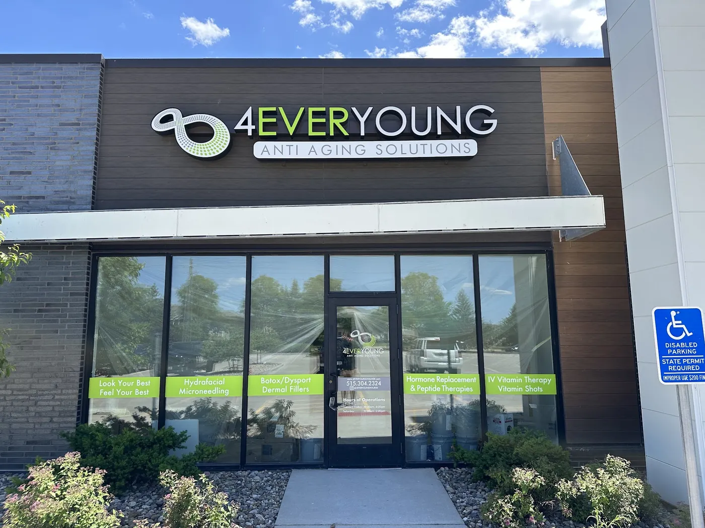 4Ever Young Anti Aging Solutions storefront signage