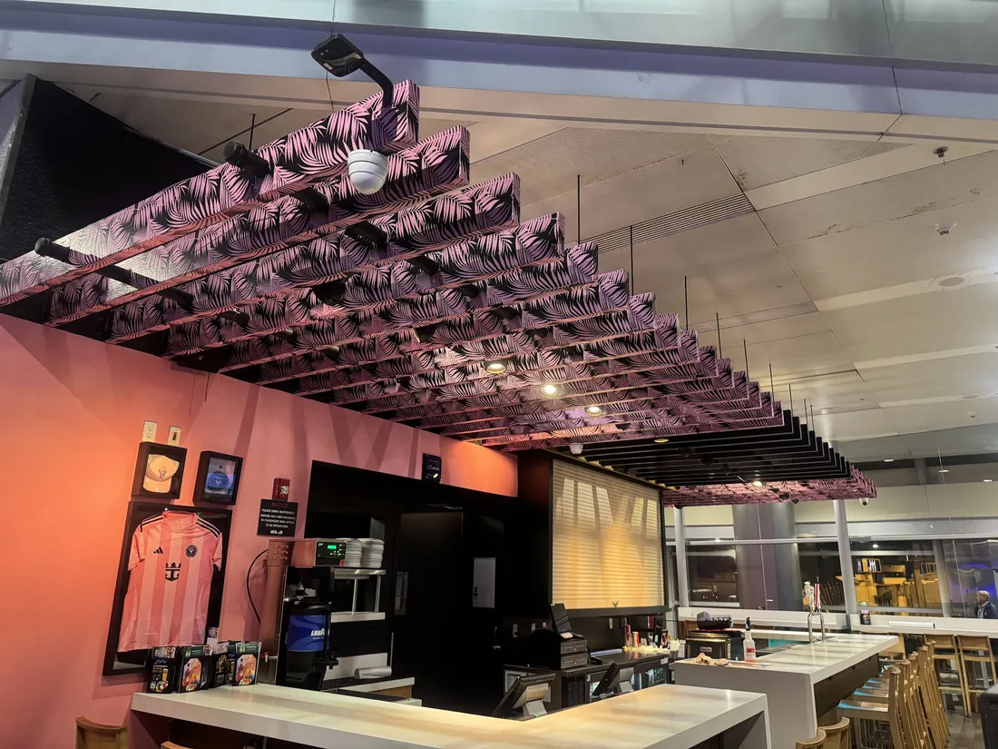 Architectural feature integrated into the building interior