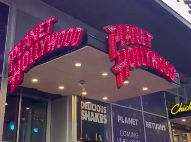 Planet Hollywood signage by National Sign Team