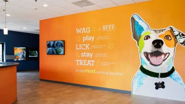 Large format printed graphics across a retail storefront