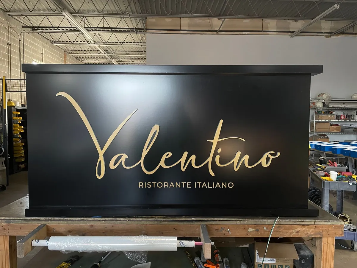 New Signage for Valentino Ristorante Grand Opening
