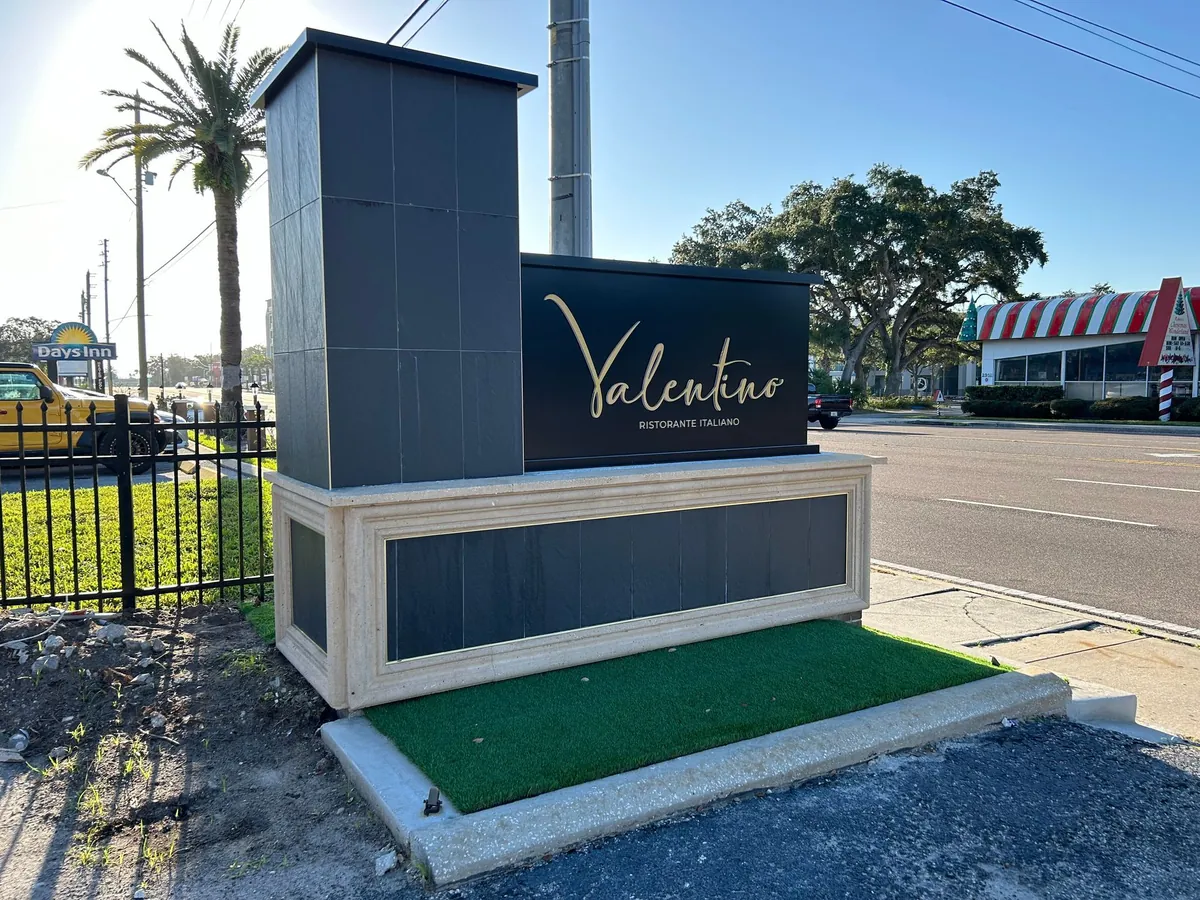 New Signage for Valentino Ristorante Grand Opening