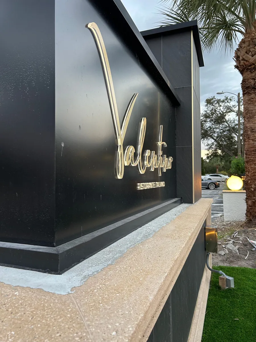 New Signage for Valentino Ristorante Grand Opening