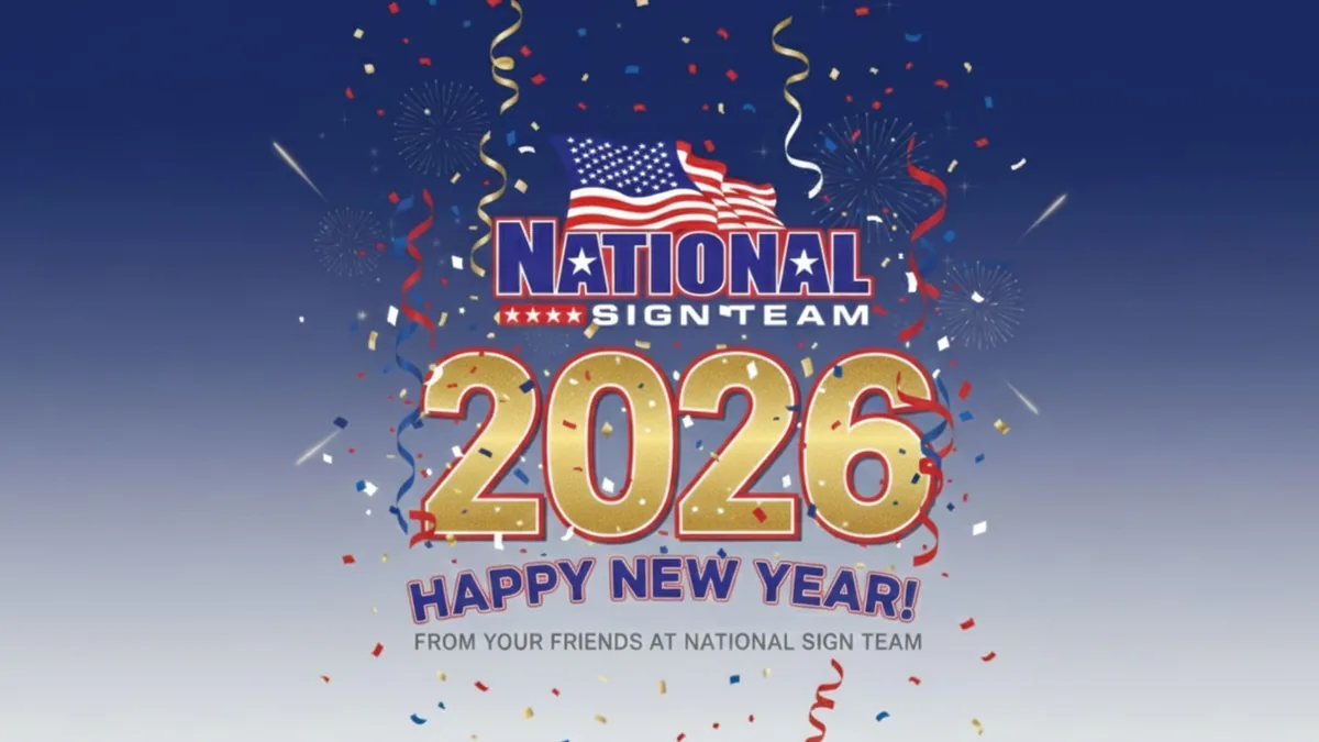 Happy New Year 2026 Sign Program RFPs