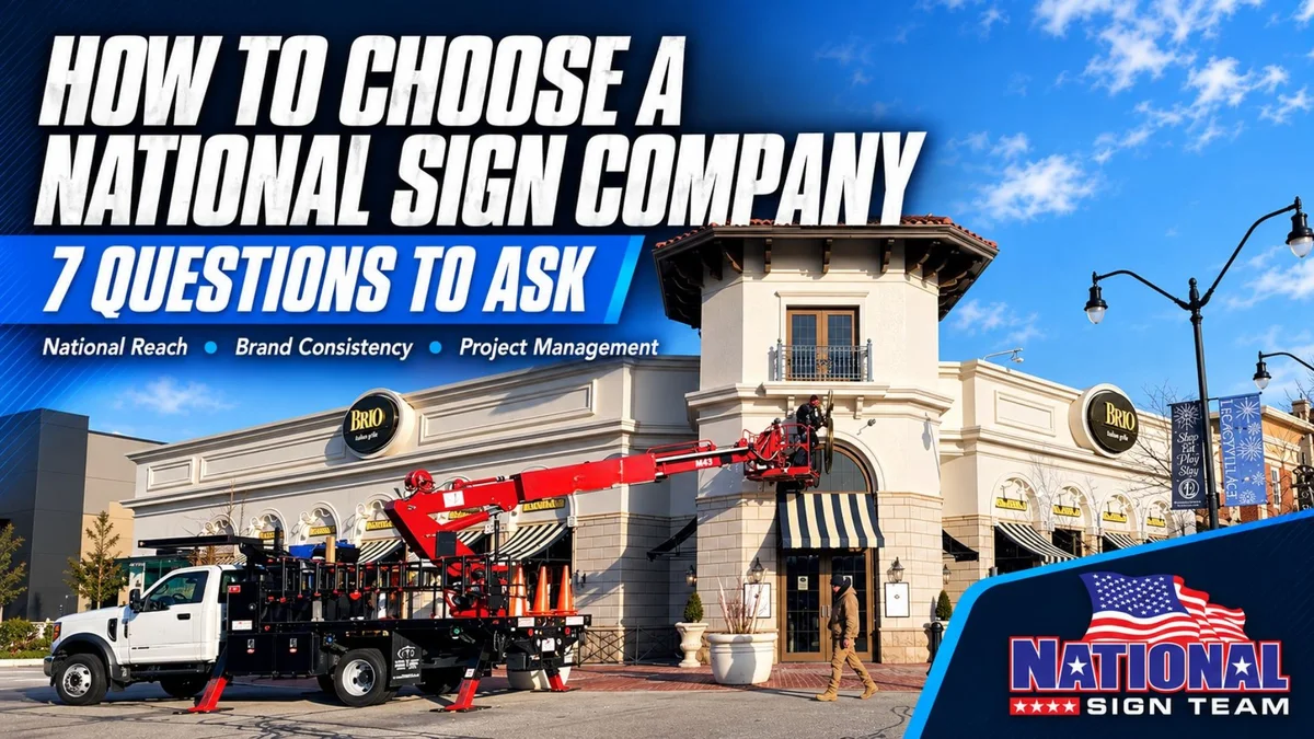 How to Choose a National Sign Company: 7 Questions to Ask